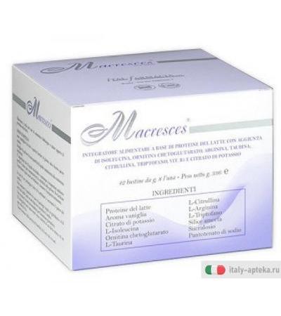 Macresces integratore alimentare a base di proteine 42 buste