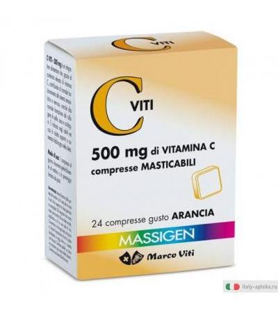 Marco Viti Farmaceutici Massigen C Viti 500mg 24 compresse masticabili