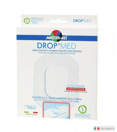 Master Aid DROP MED medicazione in morbido tessuto non tessuto 5 pezzi 10x8 cm