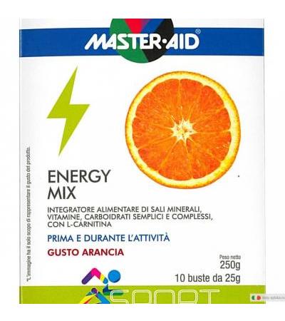 Master Aid Sport Energy Mix Prima e Durante l'attività gusto arancia 10 buste