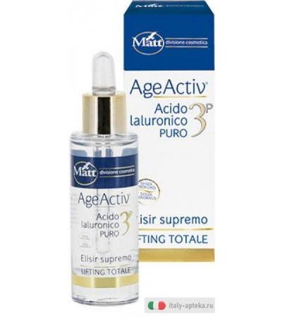 Matt divisione cosmetica AgeActiv Acido Ialuronico PURO 3P 30ml