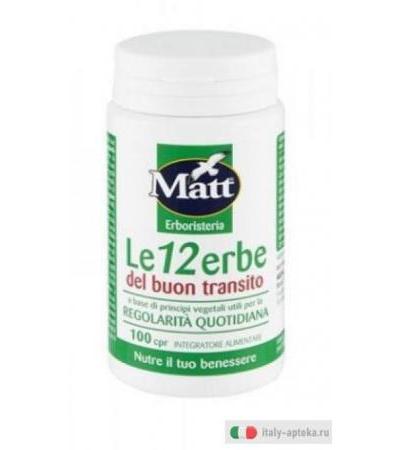 Matt Erboristeria Le 12 Erbe del buon transito 100 compresse