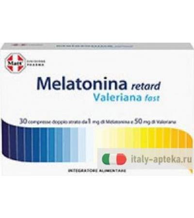 Melatonina retard Valeriana fast 30 compresse