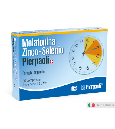 Melatonina Zinco-Selenio Pierpaoli formula originale 60 compresse senza glutine