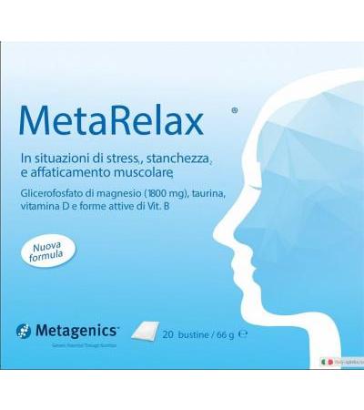 Metarelax Integratore Magnesio, Vitamine e Taurina 20 bustine
