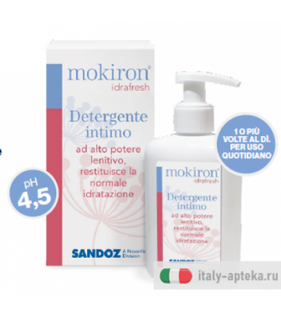 Mokiron Idrafresh detergente intimo indicato per la secchezza vaginale 200ml