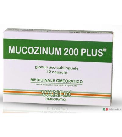 Mucozinum 200 plus 12 capsule globuli uso sublinguale
