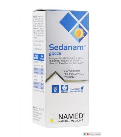 Named Sedanam integratore alimentare utile per il rilassamento e il sonno gocce 50ml
