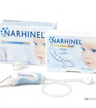 Narhinel aspiratore nasale + 2 ricambi soft aiuta a ridurre il rischio di otiti e sinusiti