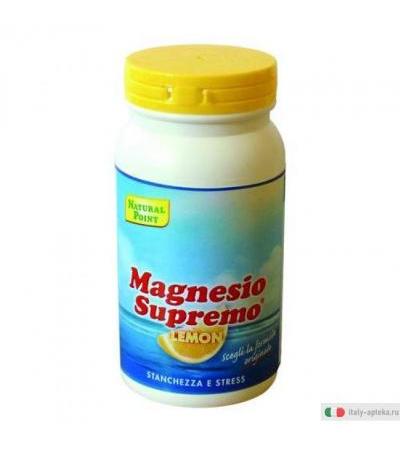 Natural Point Magnesio Supremo Lemon Integratore Alimentare di magnesio per stanchezza e affaticamento 150g