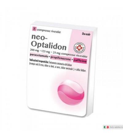 Neo Optalidon 200mg + 125 mg 25 mg 8 compresse rivestite