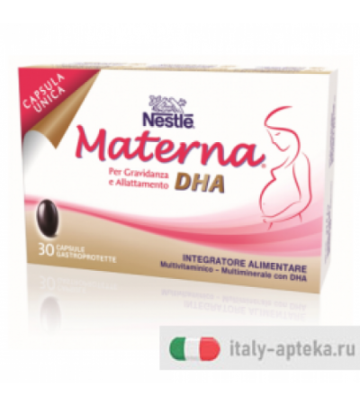 Nestlé Materna DHA Pre Gravidanza e Allattamento 30 capsule gastroprotettive