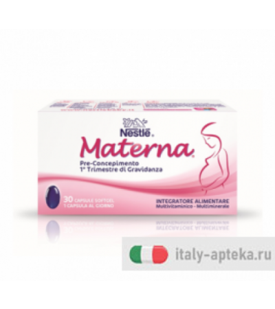 Nestlé Materna Pre-Concepimento 1° Trimestre di Gravidanza 30 capsule softgel