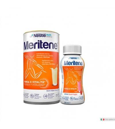 Nestlé Meritene Forza e Vitalità Polvere Vaniglia +Drink Fragola