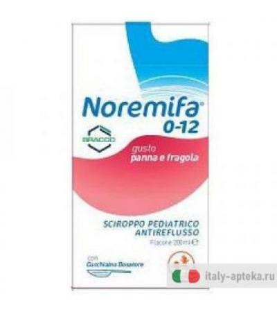 Noremifa sciroppo pediatrico 0-12 panna e fragola 200ml