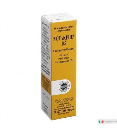 Notakehl D5 Gocce Sanum soluzione per uso orale, cutaneo ed inalatorio 10 ml medicinale omeopatico