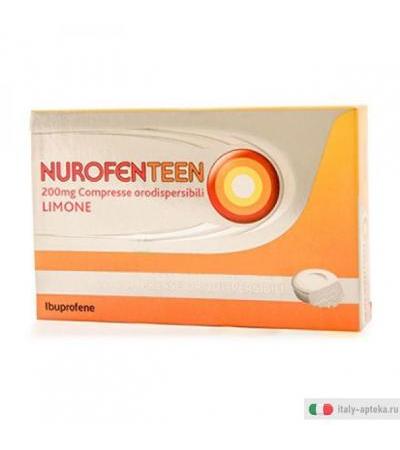 NurofenTeen ibuprofene 200mg 12 compresse orodispersibili gusto limone