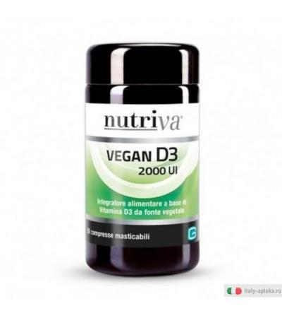 Nutriva Vegan D3 2000 UI utile per le difese immunitarie 60 compresse