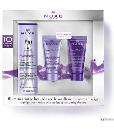 Nuxe Nuxellence Instinctive Beauty Cofanetto con Nuxellance Contorno occhi totale 15ml + Nuxellance Eclat 15ml + Nuxellance Detox 15ml