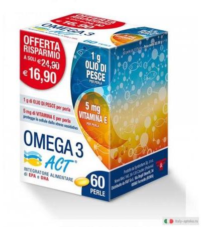 Omega 3 Act utile per la funzione cardiaca 60 perle da 1g