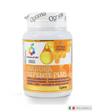 Optima Colours of Life Manuka Defense Plus sistema immunitario 40 capsule vegetali