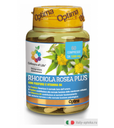 Optima Colours of Life Rhodiola Rosea Plus integratore alimentare utile per l'umore 60 compresse