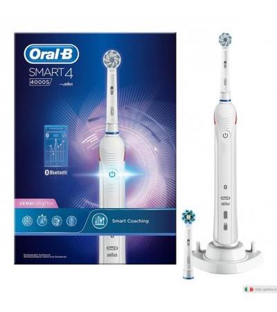 Oral-B SMART4 4000S Sensi UltraThin Spazzolino Elettrico ricaricabile braun