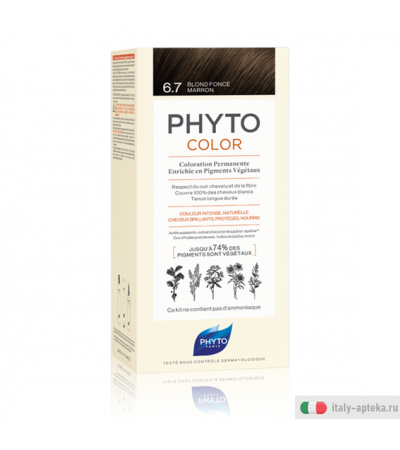 PhytoColor Colorazione Permanente a base di pigmenti vegetali n.6.7 Biondo Scuro Tabacco