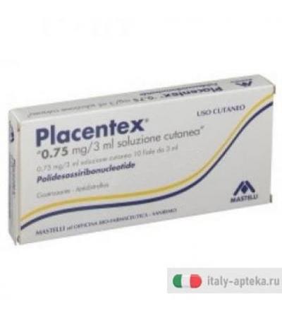 Placentex 0,75mg Soluzione Cutanea 10 fiale