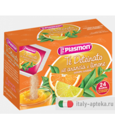 Plasmon Tè deteinato all'arancia e al limone estratto solubile 24 bustine da 5g