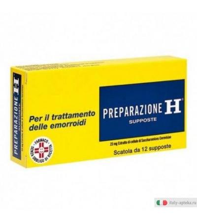 Preparazione H trattamento emorroidi12 Supposte 23mg