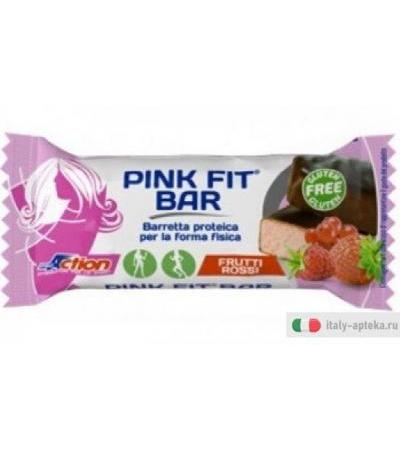 ProAction Pink Fit Bar Barretta proteica per la forma fisica gusto frutti rossi 30g