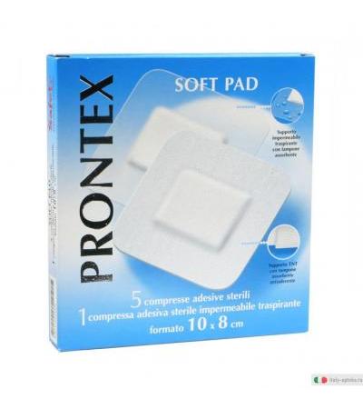 Prontex Soft Pad 5 compresse adesive e 1 compressa adesiva impermeabile traspirante 10x8cm