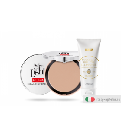 Pupa Kit Viso Perfetto limited edition cream foundation + maschera peel off illuminante 030 natural beige