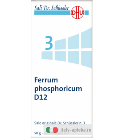 Sali Dr. Schüssler n. 3 Ferrum Phosphoricum D12 fosfato di ferro 200 compresse