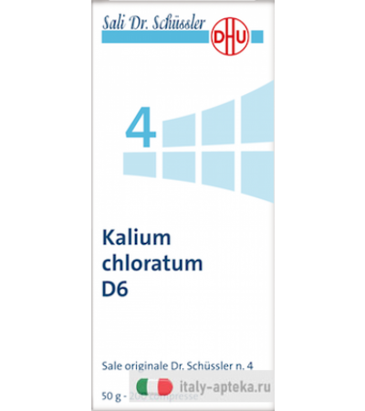 Sali Dr. Schüssler n. 4 Kalium chloratum D6 cloruro di potassio 200 compresse