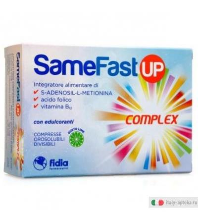 Samefast Up Complex integratore di acido folico e Vitamina B12 gusto Lime 20 compresse
