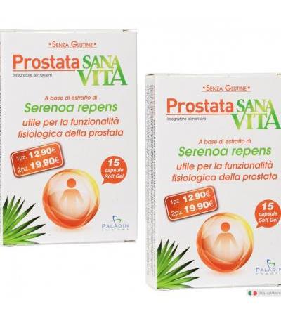 Sanavita Prostata benessere delle vie urinarie 15 capsule soft gel OFFERTA 2 CONFEZIONI