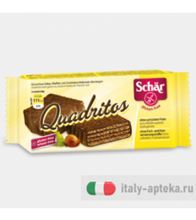 Schar Quadritos wafer al caco ricoperti di cioccolato fondente senza glutine 2x20g