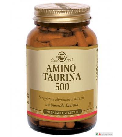 Solgar Amino Taurina 500 integratore proteico di aminoacidi 50 capsule vegetali