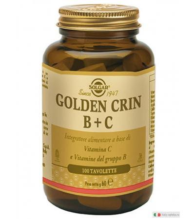 Solgar Golden Crin B+C riduzione della stanchezza e mantenimento dei capelli 100 tavolette