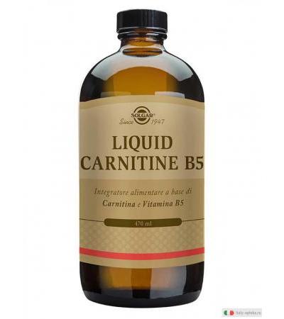 Solgar Liquid Carnitine B5 Integratore Alimentare Normalizza Il Metabolismo Riduzione Stanchezza 470ml