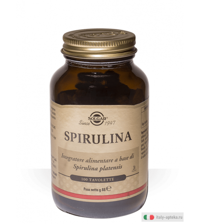 Solgar Spirulina sostegno e ricostituente per l’organismo 100 tavolette