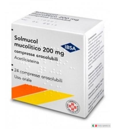 Solmucol mucolitico 200 mg 24 compresse orosolubili