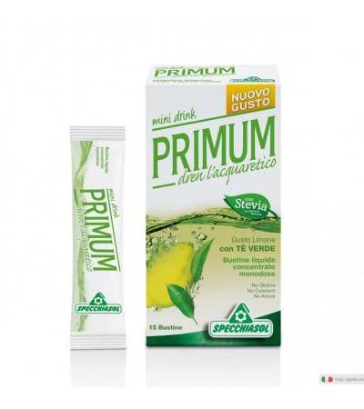 Specchiasol Primum Dren Acquaretico mini drink depurativo gusto limone con tè verde 15 bustine concentrate