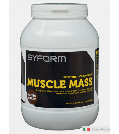 Syform Muscle Mass prodotto dietetico per sportivi gusto cacao 1200g