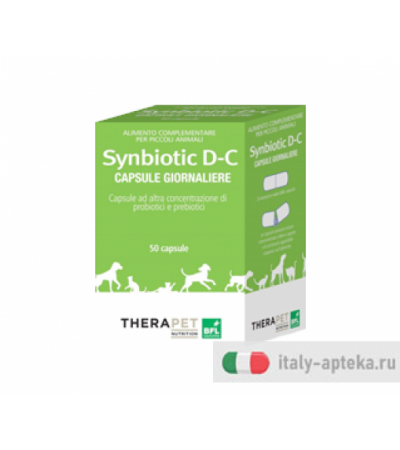 Synbiotic D-C Therapet benesere della flora intestinale dell'animale 50 capsule