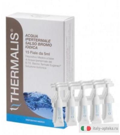 Thermalis Acqua Ipertermale Salso-bromo-iodica benessere respiratorio 15 fiale da 5ml