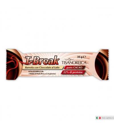 Tisanoreica T-Break Barretta Gusto Cacao con cioccolato al latte