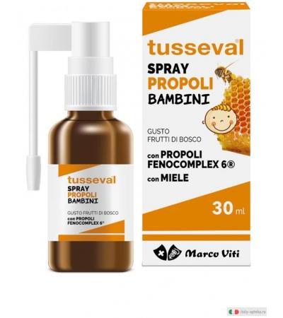 Tusseval Spray Gola Propoli per Bambini gusto Frutti di Bosco 30ml